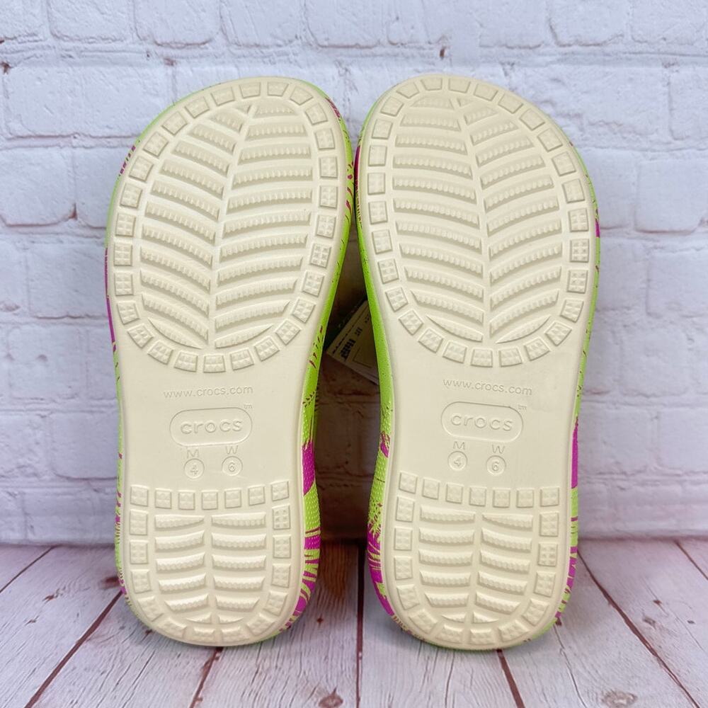 Crocs Classic Crush Platform Sandals Springbreak Vanilla/Multi M Sz 4/W Sz 6 - Picture 10 of 10